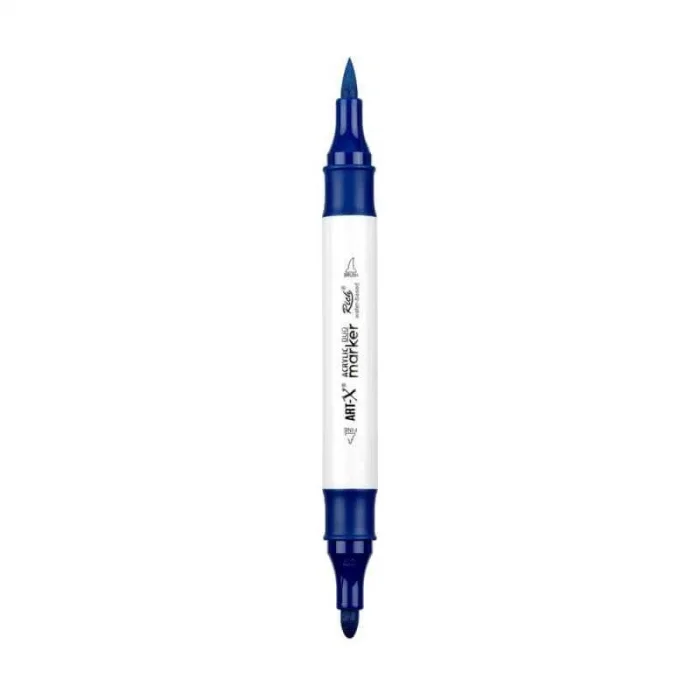 Rich Art-X Acrylic Duo Marker Çift Uçlu Su Bazlı Boyama Markörü No:207 Lacivert