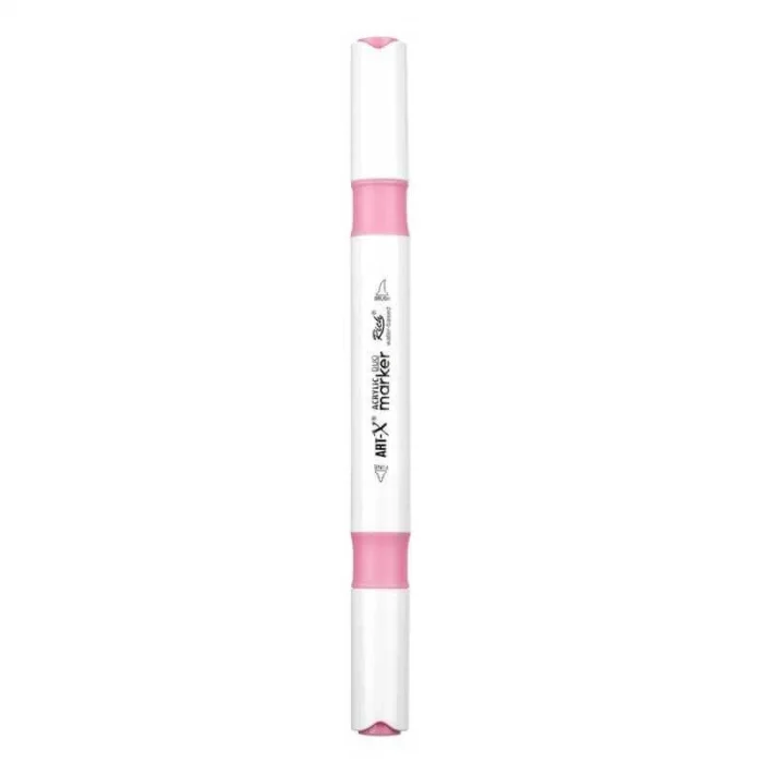 Rich Art-X Acrylic Duo Marker Çift Uçlu Su Bazlı Boyama Markörü No:25 Pastel Pembe