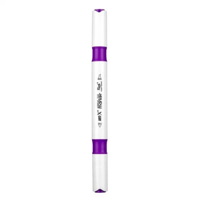 Rich Art-X Acrylic Duo Marker Çift Uçlu Su Bazlı Boyama Markörü No:27 Eflatun