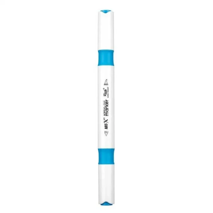 Rich Art-X Acrylic Duo Marker Çift Uçlu Su Bazlı Boyama Markörü No:29 Boncuk Mavi