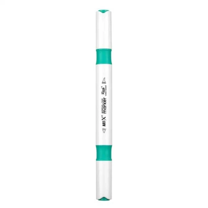 Rich Art-X Acrylic Duo Marker Çift Uçlu Su Bazlı Boyama Markörü No:34 Açık Turkuaz Yeşil