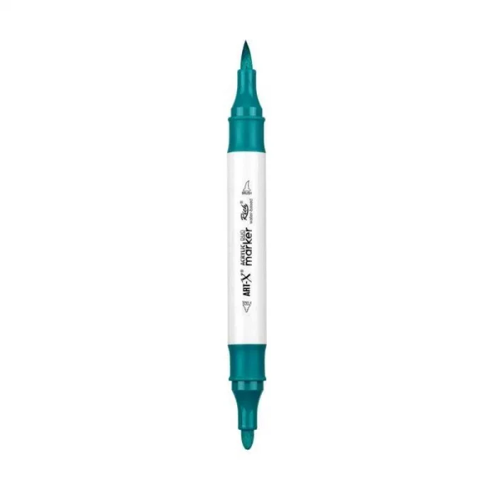 Rich Art-X Acrylic Duo Marker Çift Uçlu Su Bazlı Boyama Markörü No:35 Turkuaz Yeşil