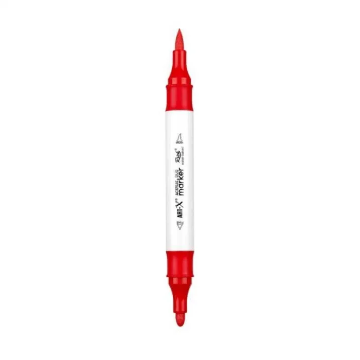 Rich Art-X Acrylic Duo Marker Çift Uçlu Su Bazlı Boyama Markörü No:36 Kırmızı