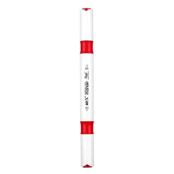Rich Art-X Acrylic Duo Marker Çift Uçlu Su Bazlı Boyama Markörü No:36 Kırmızı