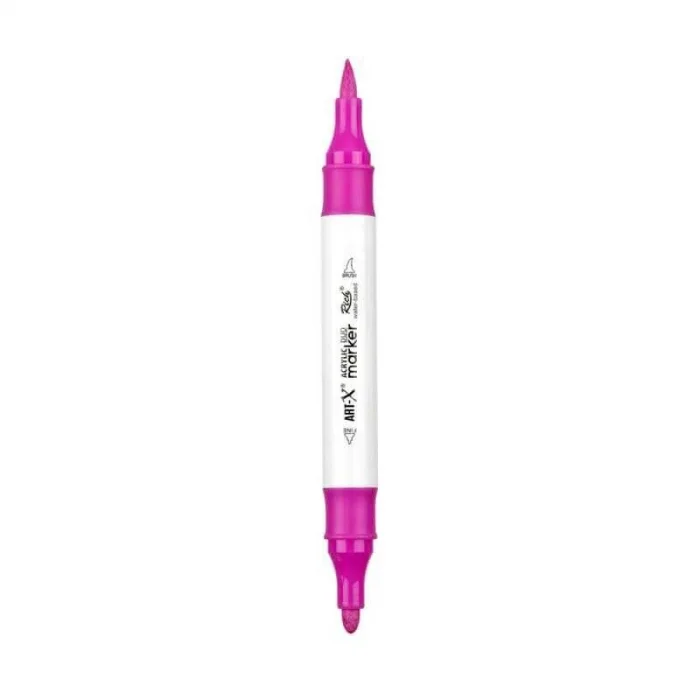 Rich Art-X Acrylic Duo Marker Çift Uçlu Su Bazlı Boyama Markörü No:46 Fuşya