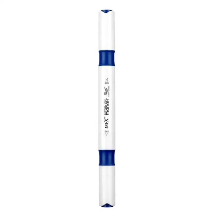 Rich Art-X Acrylic Duo Marker Çift Uçlu Su Bazlı Boyama Markörü No:50 Gece Mavisi