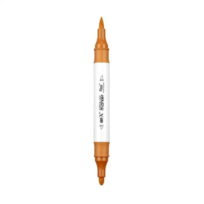 Rich Art-X Acrylic Duo Marker Çift Uçlu Su Bazlı Boyama Markörü No:55 Tütün