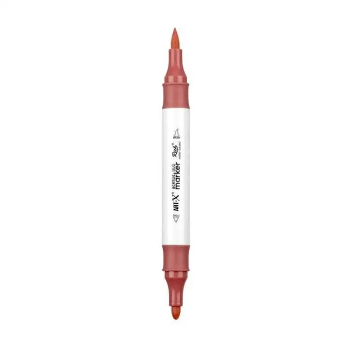 Rich Art-X Acrylic Duo Marker Çift Uçlu Su Bazlı Boyama Markörü No:57 Erguvan