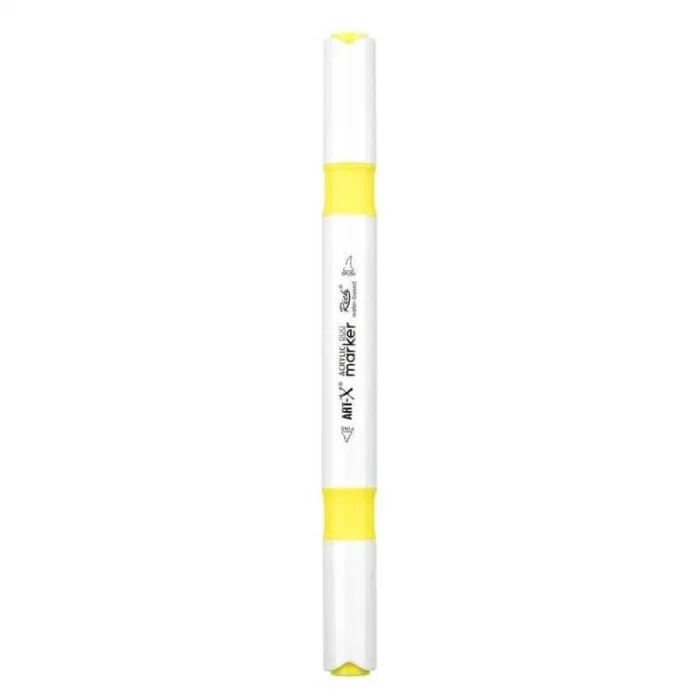 Rich Art-X Acrylic Duo Marker Çift Uçlu Su Bazlı Boyama Markörü No:63 Neon Sarı