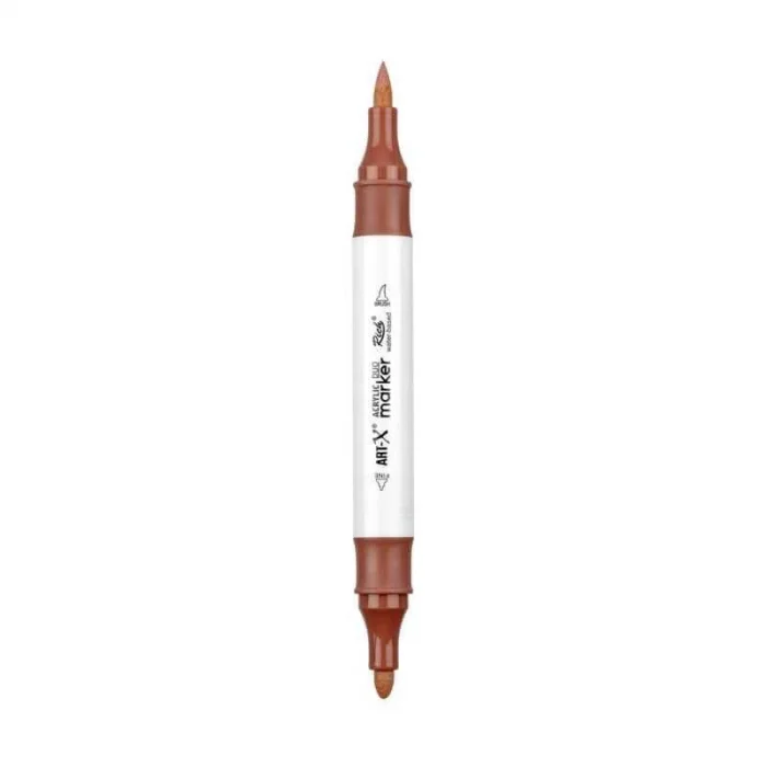Rich Art-X Acrylic Duo Marker Çift Uçlu Su Bazlı Boyama Markörü No:65 Mocha Kahve