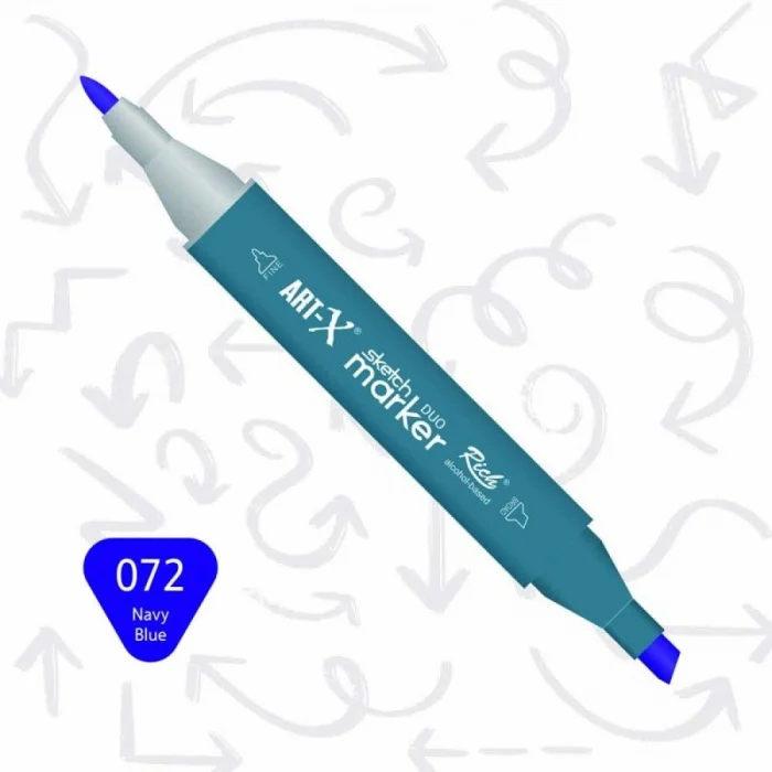 Rich Art-X Sketch Marker Duo Çift Uçlu Marker Kalem 072 Navy Blue