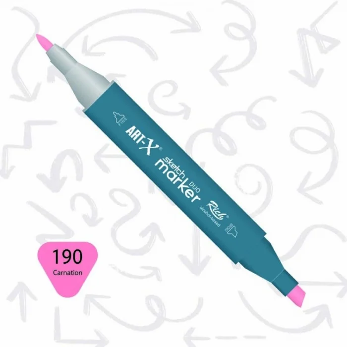 Rich Art-X Sketch Marker Duo Çift Uçlu Marker Kalem 190 Carnation