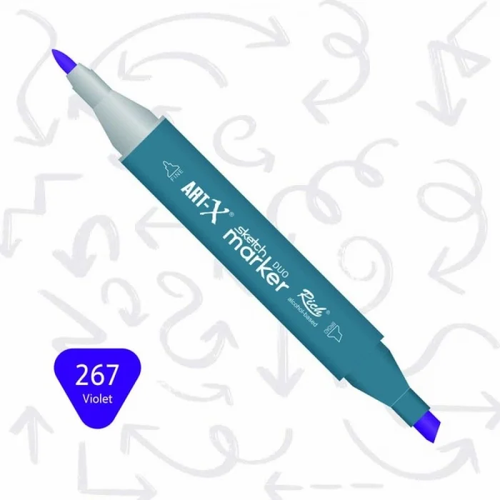 Rich Art-X Sketch Marker Duo Çift Uçlu Marker Kalem 267 Violet