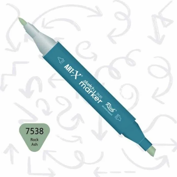 Rich Art-X Sketch Marker Duo Çift Uçlu Marker Kalem 7538 Rock Ash