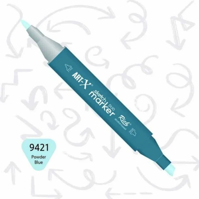 Rich Art-X Sketch Marker Duo Çift Uçlu Marker Kalem 9421 Powder Blue