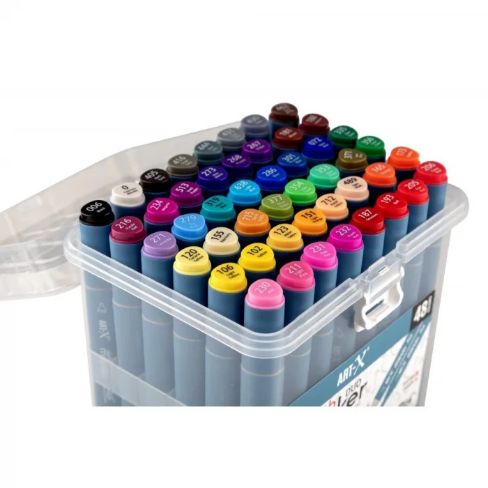 Rich Art-X Sketch Marker Duo Çift Uçlu Marker Kalem Seti 48 Renk
