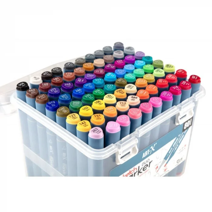 Rich Art-X Sketch Marker Duo Çift Uçlu Marker Kalem Seti 80 Renk