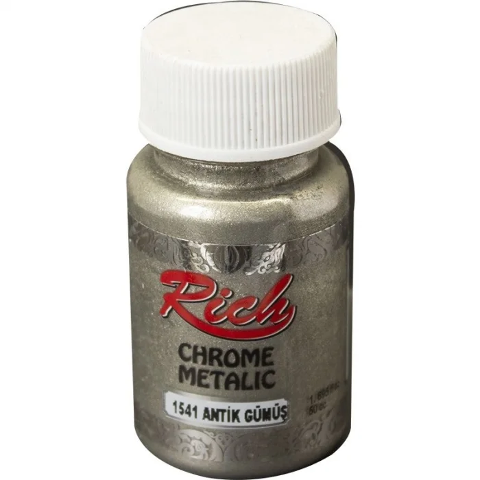 Rich Chrome Metalik Boya 50 cc. 1541 Antik Gümüş
