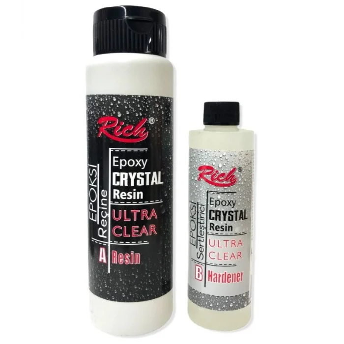 Rich Crystal Resin Transparan Şeffaf Kristal Epoksi Reçine 750 cc.