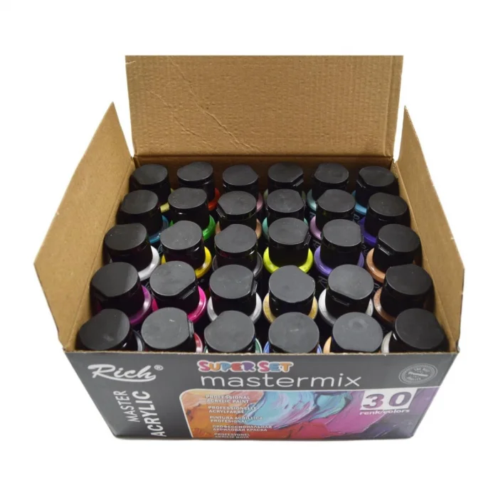 Rich Mastermix Super Set Akrilik Boya Seti 30 Renk x 60 ml.