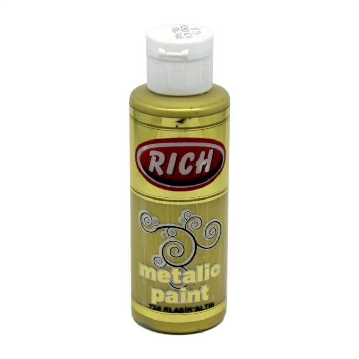 Rich Metalik Akrilik Boya 120 cc. 724 KLASİK ALTIN