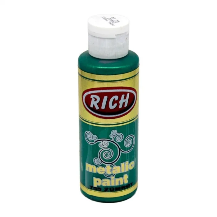 Rich Metalik Akrilik Boya 120 cc. 755 ZÜMRÜT YEŞİLİ