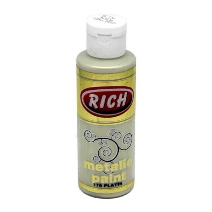 Rich Metalik Akrilik Boya 120 cc. 776 PLATİN