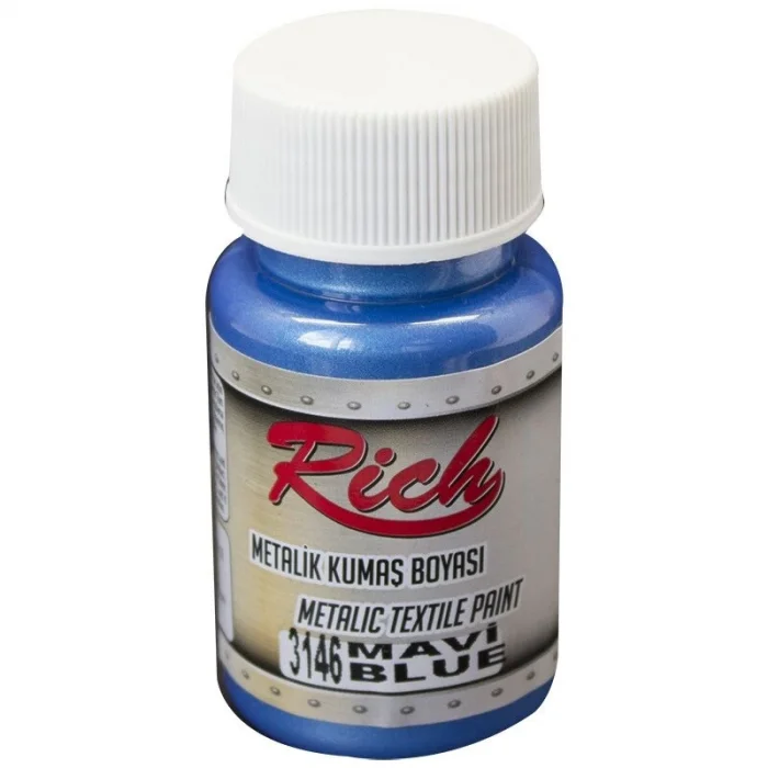 Rich Metalik Kumaş Boyası 50 cc. 3146 MAVİ