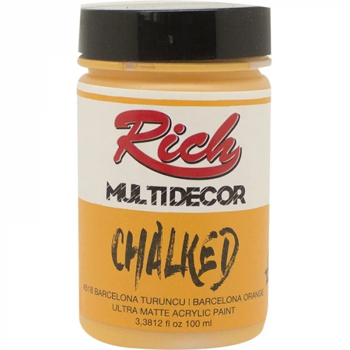Rich Multi Decor Chalked Akrilik Boya 100 cc. 4518 BARCELONA TURUNCU