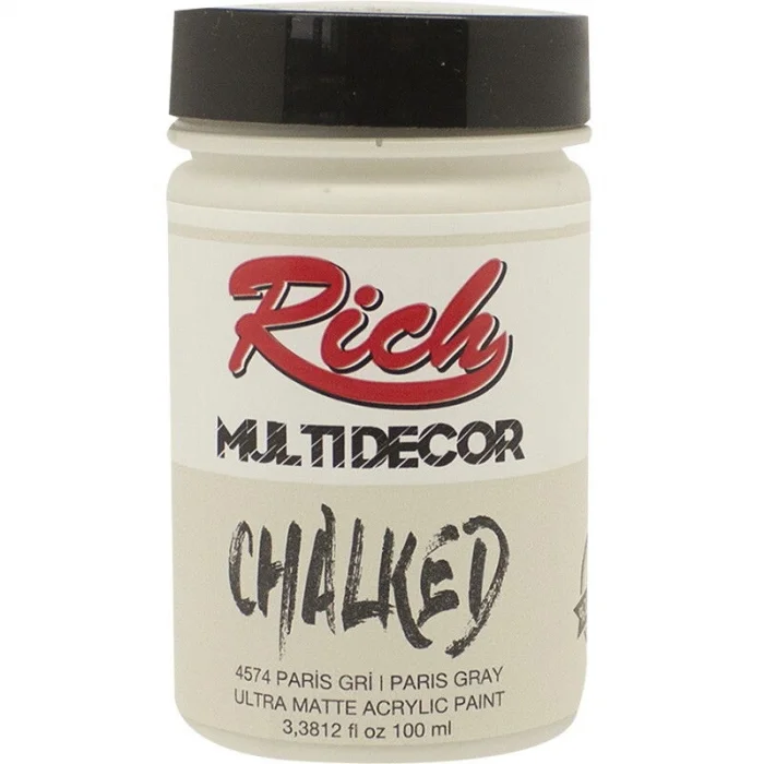 Rich Multi Decor Chalked Akrilik Boya 100 cc. 4574 PARİS GRİ