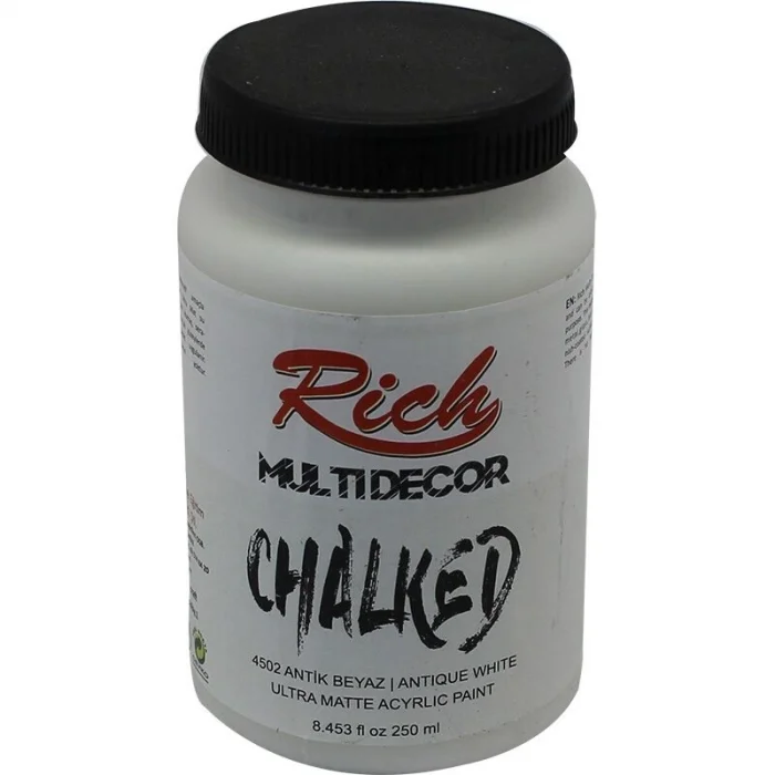 Rich Multi Decor Chalked Akrilik Boya 250 cc. 4502 ANTİK BEYAZ