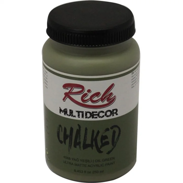 Rich Multi Decor Chalked Akrilik Boya 250 cc. 4568 YAĞ YEŞİLİ