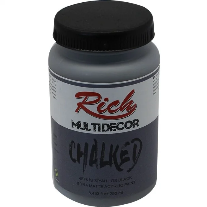 Rich Multi Decor Chalked Akrilik Boya 250 cc. 4576 İS SİYAHI