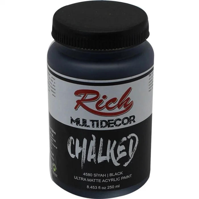 Rich Multi Decor Chalked Akrilik Boya 250 cc. 4580 SİYAH