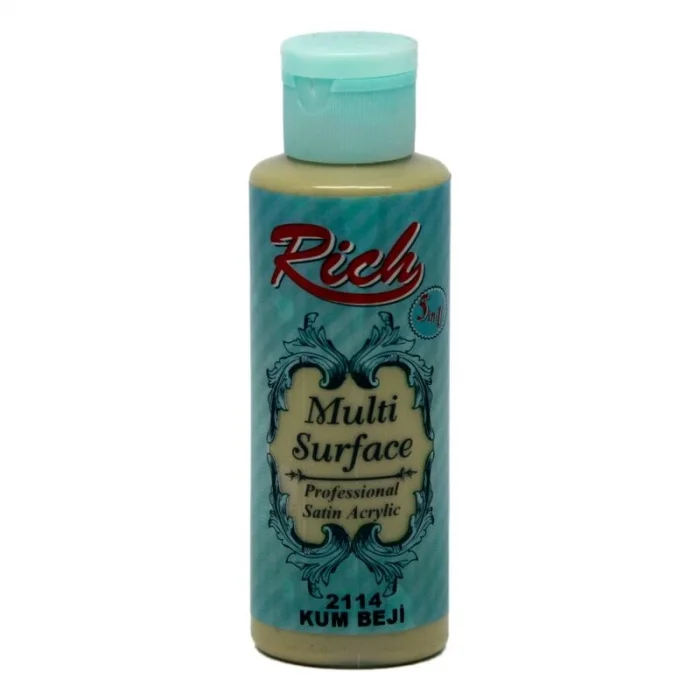 Rich Multi Surface Her Yüzey İçin Akrilik Boya 120 cc. 2114 KUM BEJİ