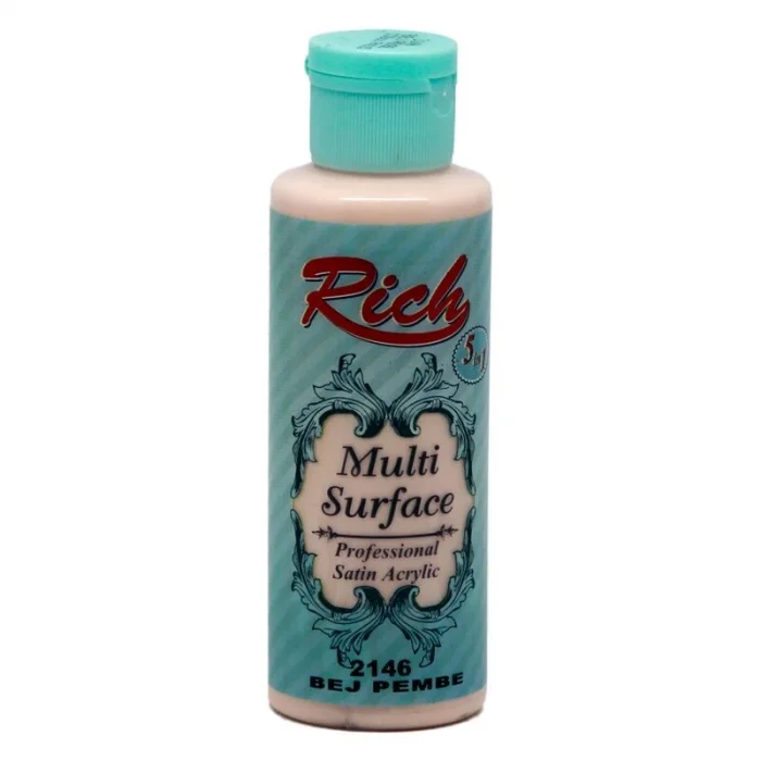 Rich Multi Surface Her Yüzey İçin Akrilik Boya 120 cc. 2146 BEJ PEMBE