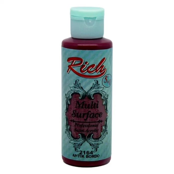 Rich Multi Surface Her Yüzey İçin Akrilik Boya 120 cc. 2164 ANTİK BORDO