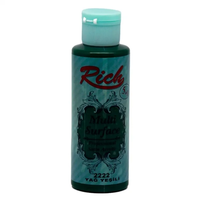 Rich Multi Surface Her Yüzey İçin Akrilik Boya 120 cc. 2222 YAĞ YEŞİLİ