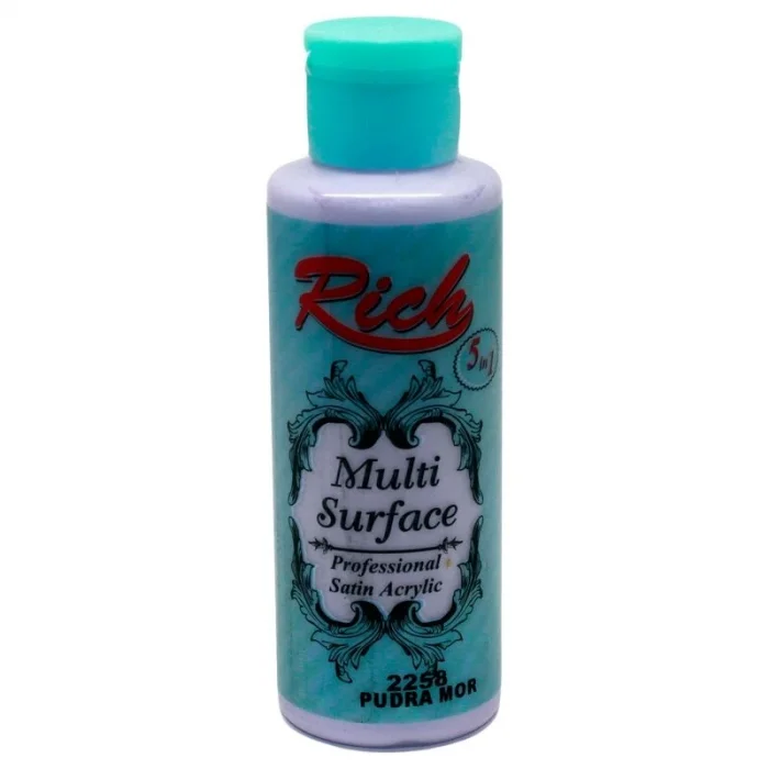Rich Multi Surface Her Yüzey İçin Akrilik Boya 120 cc. 2258 PUDRA MOR