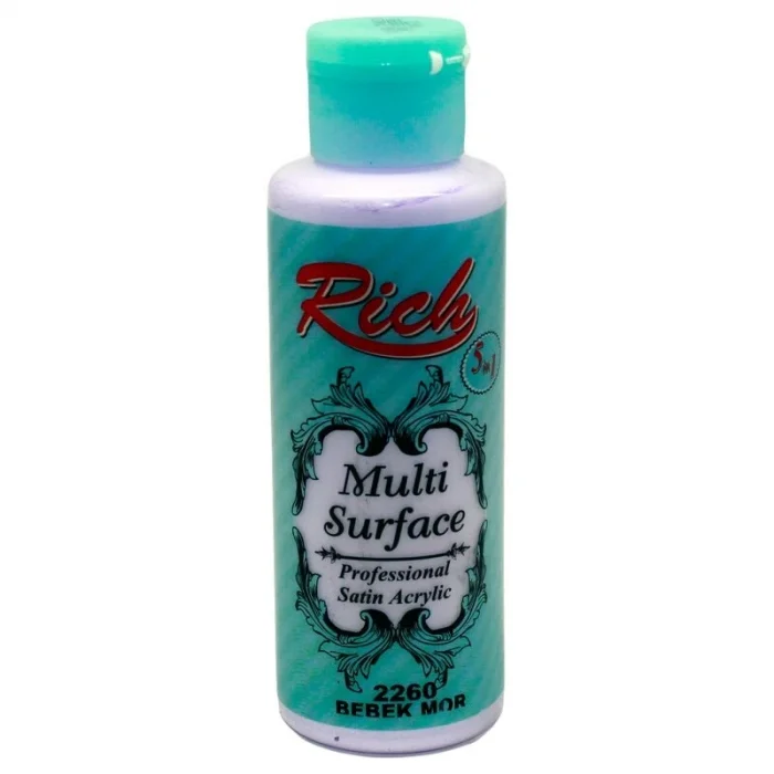 Rich Multi Surface Her Yüzey İçin Akrilik Boya 120 cc. 2260 BEBEK MOR