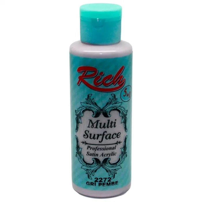 Rich Multi Surface Her Yüzey İçin Akrilik Boya 120 cc. 2272 GRİ PEMBE