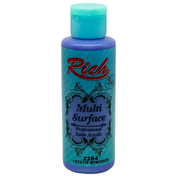 Rich Multi Surface Her Yüzey İçin Akrilik Boya 120 cc. 2284 CEZAYİR MENEKŞESİ
