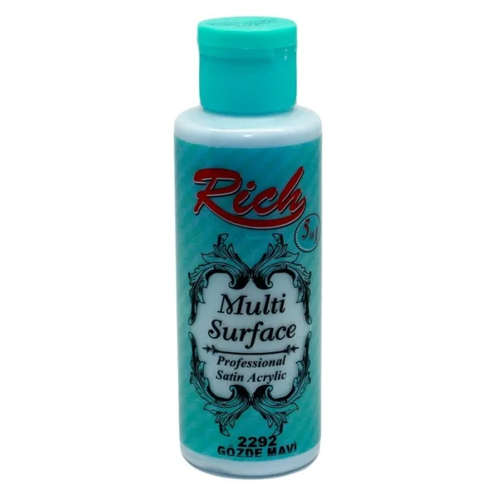 Rich Multi Surface Her Yüzey İçin Akrilik Boya 120 cc. 2292 GÖZDE MAVİ