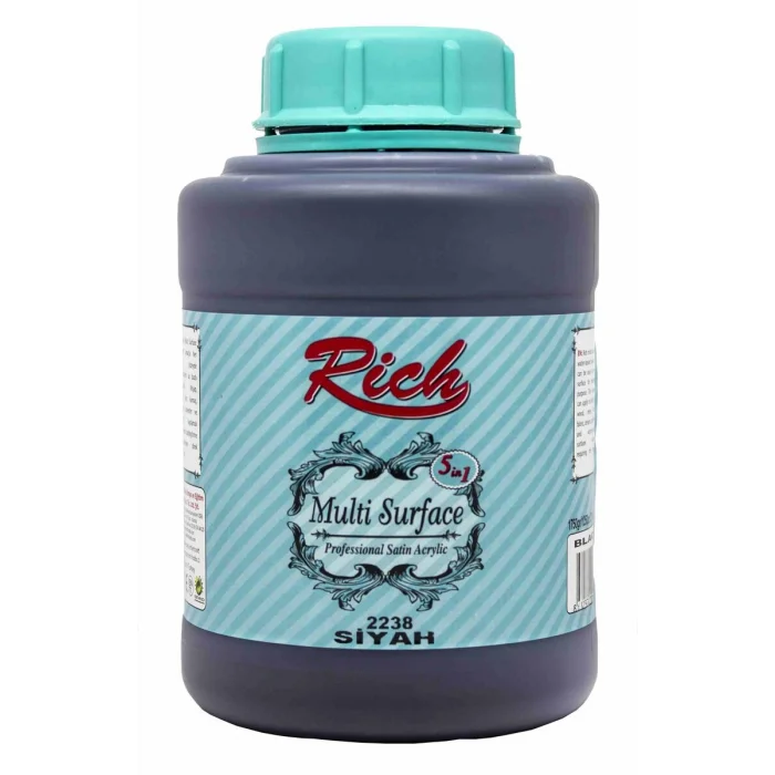 Rich Multi Surface Her Yüzey İçin Akrilik Boya 1750 gr. 2238 SİYAH
