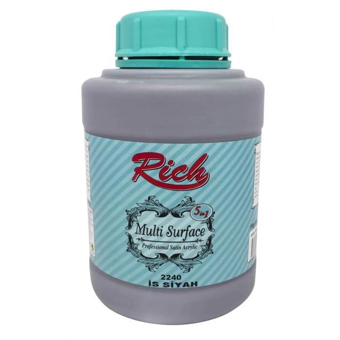 Rich Multi Surface Her Yüzey İçin Akrilik Boya 1750 gr. 2240 İS SİYAHI