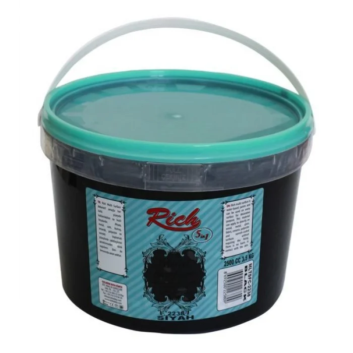 Rich Multi Surface Her Yüzey İçin Akrilik Boya 2500 ml. 2238 SİYAH