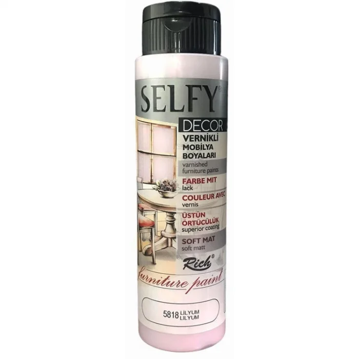 Rich Selfy Decor Vernikli Boya 500 cc 5818 LİLYUM