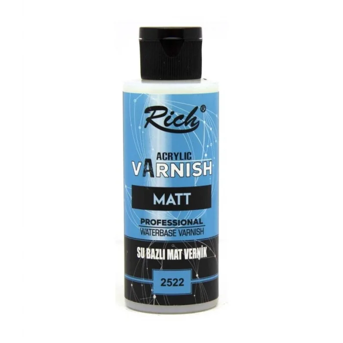 Rich Su Bazlı Vernik MAT (Matt Acrylic Varnish) 120 cc.