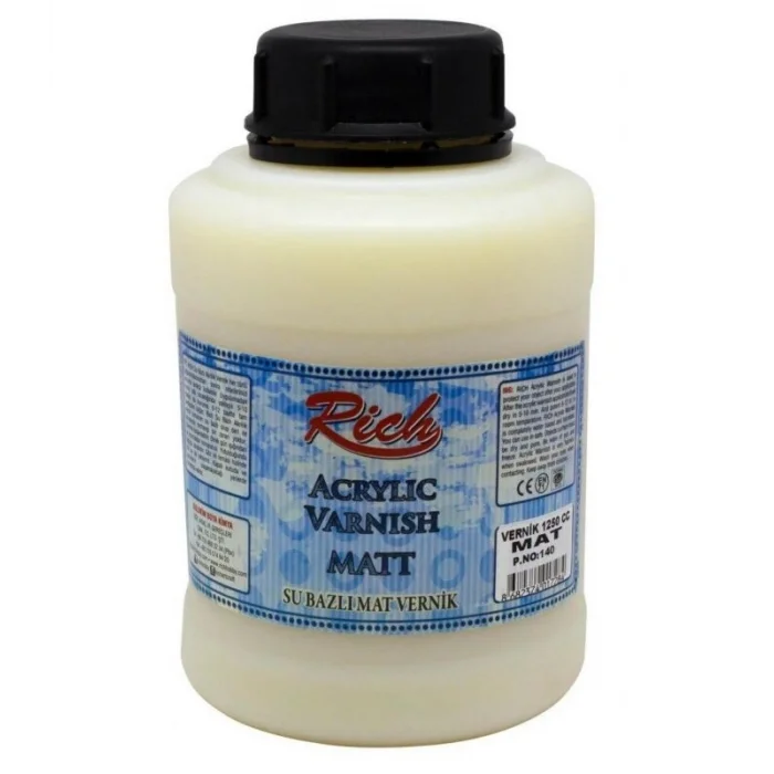 Rich Su Bazlı Vernik MAT (Matt Acrylic Varnish) 1250 cc.