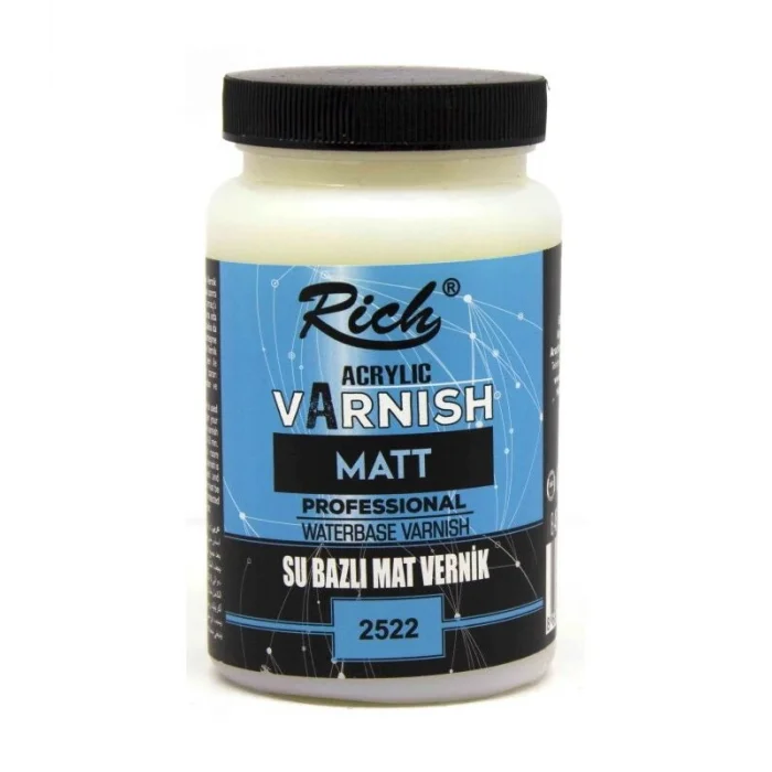 Rich Su Bazlı Vernik MAT (Matt Acrylic Varnish) 250 cc.